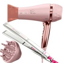 Secador De Cabelo Britania Profissional 2100w Ions Tourmaline Ar Quente Frio Bivolt Com Difusor Cachos Prancha Gama Italy 430ºf