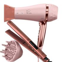 Secador De Cabelo Britania Profissional 2100w Ions Tourmaline Ar Quente Frio Bivolt Com Difusor Cachos Prancha Gama Italy Cerâmica 450ºf Marula