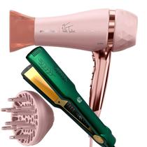 Secador De Cabelo Britania Profissional 2100w Ions Tourmaline Ar Quente Frio Bivolt Com Difusor Cachos Prancha Titanium 230ºc BBG