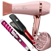 Secador De Cabelo Britania Profissional 2100w Ions Tourmaline Ar Quente Frio Bivolt Com Difusor Cachos Prancha Titanium 230ºC Modelador Nova