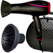 Secador De Cabelo Britania Profissional 2100w Ions Tourmaline Ar Quente Frio Bs21 Bivolt Com Difusor de Cachos Maleta