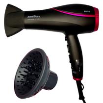 Secador De Cabelo Britania Profissional 2100w Ions Tourmaline Ar Quente Frio Bs21 Bivolt Com Difusor De Cachos