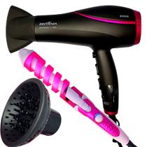 Secador De Cabelo Britania Profissional 2100w Ions Tourmaline Ar Quente Frio Bs21 Difusor Cachos Modelador Cacheador Nova Bivolt
