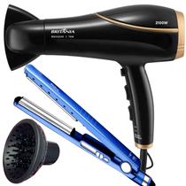 Secador De Cabelo Britania Profissional 2100w Ions Tourmaline Ar Quente Frio Bs21 Difusor de Cachos Prancha Titanium 230ºc Ultra