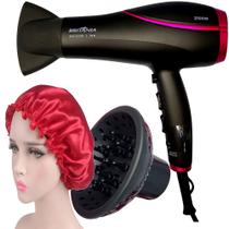 Secador De Cabelo Britania Profissional 2100w Ions Tourmaline Ar Quente Frio Bs22 Bivolt Difusor Cachos Acessórios