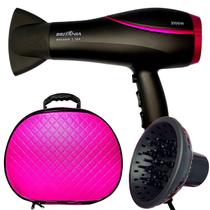 Secador De Cabelo Britania Profissional 2100w Ions Tourmaline Ar Quente Frio Bs22 Bivolt Difusor De Cachos Maleta