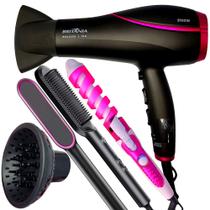 Secador De Cabelo Britania Profissional 2100w Ions Tourmaline Ar Quente Frio Bs22 Difusor Cachos Escova Alisadora Hq Modelador Nova Bivolt