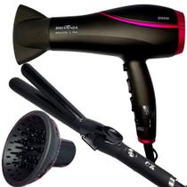 Secador De Cabelo Britania Profissional 2100w Ions Tourmaline Ar Quente Frio Bs22 Difusor Cachos Modelador Cacheador Frizz