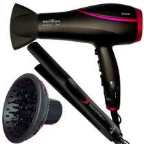 Secador De Cabelo Britania Profissional 2100w Ions Tourmaline Ar Quente Frio Bs22 Difusor Cachos Prancha Gama Italy Cerâmica 410ºf