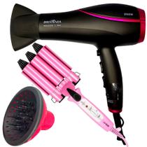 Secador De Cabelo Britania Profissional 2100w Ions Tourmaline Ar Quente Frio Bs22 Difusor De Cachos Modelador Triondas