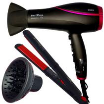 Secador De Cabelo Britania Profissional 2100w Ions Tourmaline Ar Quente Frio Bs22 Difusor De Cachos Prancha Cerâmica 210c