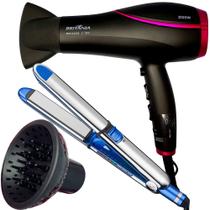 Secador De Cabelo Britania Profissional 2100w Ions Tourmaline Ar Quente Frio Bs22 Difusor De Cachos Prancha Titanium 465f