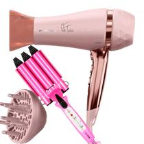 Secador De Cabelo Britania Profissional 2100w Ions Tourmaline Ar Quente Frio Tubi Com Difusor Cachos Modelador Cacheador Triondas Bivolt