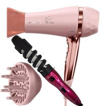 Secador De Cabelo Britania Profissional 2100w Ions Tourmaline Ar Quente Frio Tubi Difusor Cachos Modelador Cacheador Duo Philco Bivolt