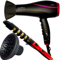 Secador De Cabelo Britania Profissional 2100w Ions Tourmaline Ar Quente0 Frio Bivolt Com Difusor de Cachos Modelador Ceramic Maravilha