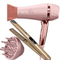 Secador De Cabelo Britania Profissional 2100w Ions Tourmaline Quente Frio Difusor Cachos Prancha de Cabelo Gama Italy Digital 450ºf