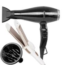 Secador De Cabelo Britania Profissional 2400w Salão Power Difusor De Cachos Modelador e Prancha 2x1