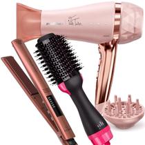 Secador De Cabelo Britânia Viih Tube 2100w Profissional Salão Difusor Prancha Chapinha Gama Marula 230c Digital Escova Alisadora City