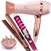 Secador De Cabelo Britânia Viih Tube 2100w Profissional Salão Difusor Prancha Chapinha Gama Marula 230c Digital Modelador Cachos Nova Bivolt