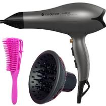 Secador De Cabelo Cadence Profissional 2000w Ions Ar Quente Frio Com Difusor De Cachos RTE