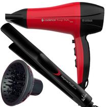 Secador De Cabelo Cadence Profissional 2200w Ions Ar Quente Frio Rougi Difusor Cachos Prancha Gama Italy Cerâmica 410ºf