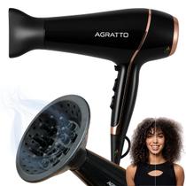 Secador de cabelo com difusor de cachos grande potente 1900w