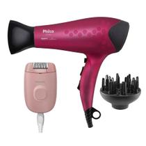 Secador de Cabelo com Difusor Philco PSC2350 e Depilador Series 2000 BRE229/00