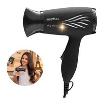 Secador de Cabelo de Viagem Portátil Pequeno Britânia Original EasyTravel 800W Bivolt Compacto Preto Secador de Cabelo de Viagem Portátil Pequeno Britânia Original EasyTravel 800W Bivolt Compacto Preto