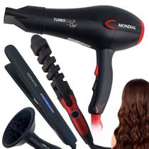 Secador de cabelo difusor grande chapinha infrared modelador