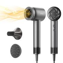 Secador de Cabelo Dreame Glory Mix de Alta Velocidade, Dupla Voltagem, 3 Bicos Magnéticos, Infusão de Perfume, Secagem com Fragrância Personalizada, Controle NTC, 300M Íons Negativos, Motor de 110.000 RPM, 336g Leve, Preto