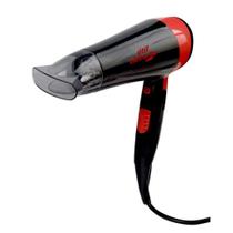 Secador de Cabelo Elétrico 1800 Watts Black Red Moderno e Sofisticado Cabo Grande - HD812 - Útil Eletro Bivolt