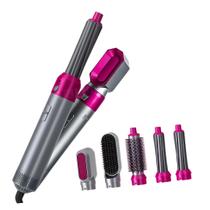 Secador de Cabelo Escova Alisador 5 Funções, Íons Negativos Anti-Frizz Secador de Cabelo Escova Alisador 5 Funções, Íons Negativos Anti-Frizz