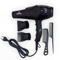 Secador de Cabelo Excela Profissional 2200W Ar Quente Frio 3 Acessórios