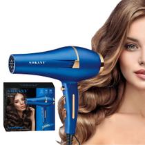Secador De Cabelo Função Antifrizz Quente Frio Profissional Sokany Leve E Potente 2400w 110V e 220V