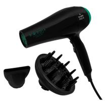 Secador de Cabelo Gama Babosa Ceramic Ion 2 Velocidades 3 Temperaturas 2100W, Preto/Verde 220V - GA.MA