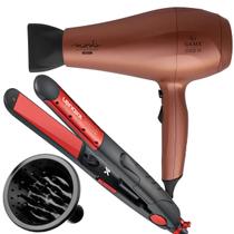 Secador De Cabelo Gama Italy 2000w Ion Profissional Salão Marula Cobre Difusor Cachos Prancha Ceramica 250ºc Liss Bivolt