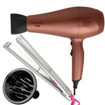 Secador De Cabelo Gama Italy 2000w Ion Profissional Salão Marula Cobre Difusor De Cachos Prancha Cerâmica 430f News Bivolt