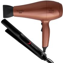 Secador De Cabelo Gama Italy 2000w Ion Profissional Salão Marula Cobre Prancha Ceramica 410ºf Plus Bivolt