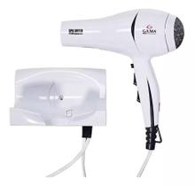 Secador De Cabelo Gama Italy 2000w Ions Quente Frio Suporte Fixo Parede Banheiro Hotel Motel Pousada Academia Antifurto