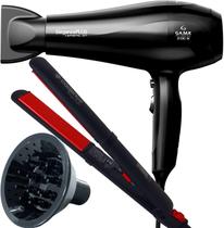Secador De Cabelo Gama Italy 2100w Ions Ar Quente Frio Profissional Motor Ac Eleganza Difusor Cachos Prancha Cadence Cerâmica Style 210ºc