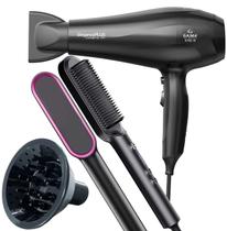 Secador De Cabelo Gama Italy 2100w Ions Ar Quente Frio Profissional Motor Ac Eleganza Difusor De Cachos Escova Alisadora Secadora Marca Prosper Hq