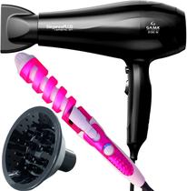 Secador De Cabelo Gama Italy 2100w Ions Ar Quente Frio Profissional Motor Ac Eleganza Difusor De Cachos Modelador Cacheador Ceramic Nova