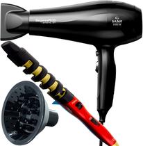 Secador De Cabelo Gama Italy 2100w Ions Ar Quente Frio Profissional Motor Ac Eleganza Difusor De Cachos Modelador Cacheador Philco