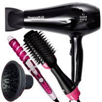 Secador De Cabelo Gama Italy 2100w Ions Ar Quente Frio Profissional Motor Ac Eleganza Difusor De Cachos Modelador Nova Escova 4 em 1 City