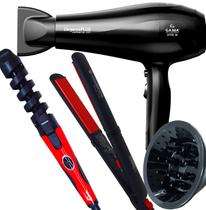 Secador De Cabelo Gama Italy 2100w Ions Ar Quente Frio Profissional Motor Ac Eleganza Difusor De Cachos Modelador Nova Prancha Cerâmica 210ºc