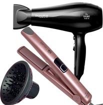 Secador De Cabelo Gama Italy 2100w Ions Ar Quente Frio Profissional Motor Ac Eleganza Difusor De Cachos Prancha Digital 450ºf Sensi