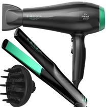 Secador De Cabelo Gama Italy 2100w Ions Profissional Babosa Motor Ac Difusor Cachos Prancha Cerâmica 430ºf Oleo Babosa Ergo