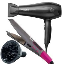 Secador De Cabelo Gama Italy 2100w Ions Profissional Motor Ac Eleganza Difusor De Cachos Modelador Prancha Titanium Advance - GA.MA