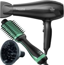 Secador De Cabelo Gama Italy 2100w Ions Profissional Motor Ac Eleganza Difusor Escova Alisadora Gama Italy 4 Em 1 1300w Babosa