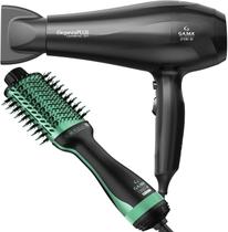 Secador De Cabelo Gama Italy 2100w Ions Profissional Motor Ac Eleganza Escova Alisadora 4 Em 1 1300w Babosa